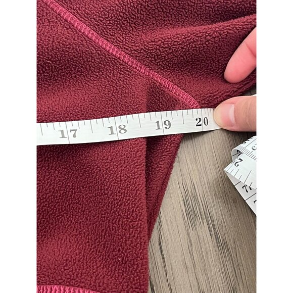 EUC Athleta Womens Embroidered Hoodie Fleece Jacket Burgundy Red - Picture 7 of 7